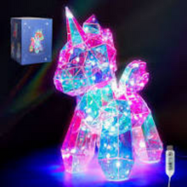 LED Holographic light-up Unicorn Figure