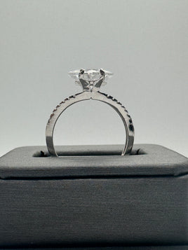 925 Silver Ring with CZs, Size 8