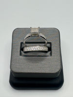 925 Silver Ring (Set) with CZs, Size 7