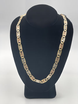 14 K Gold Chain, Three Tones Valentino Style- 35.6 G