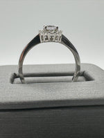 925 Silver Ring with CZs, Size 8