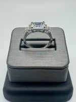 925 Silver Ring with CZs, Size 8