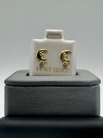 14 K Gold Earrings with CZs