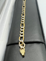 14 K Gold (Two Tone) Bracelet, 9”, 6.3 Grams