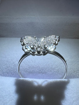 Silver Ring with CZs, Size 8