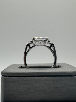 925 Silver Ring with CZs, Size 8