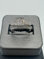 925 Silver Ring (Set) with CZs, Size 7