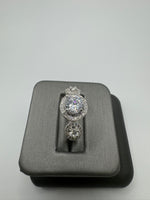 925 Silver Ring with CZs, Size 7