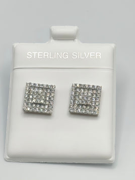 Sterling Silver Earrings with Cubic Zirconia Stones