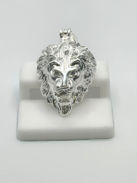 Lion-Head sterling Silver Charm, 13.5 G