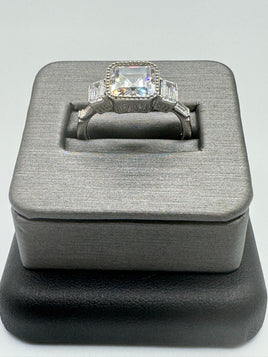 925 Silver Ring with CZc, Size 9