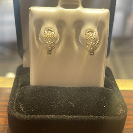 14 K Gold Earrings CZ  1.4 G