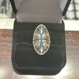 14 K Good Ring Colored CZs  Size 6.5 4 G