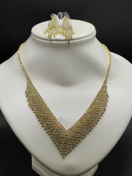Fine Jewelry (Brass) set of necklace and earrings