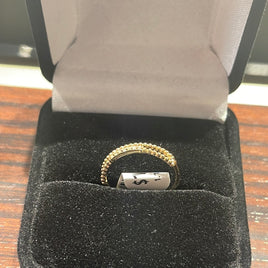 14 K Gold Ring CZ band Size 7
