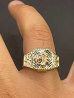 14 K Gold Ring (Horse head emblem)- 9.1 Grams- Size 11