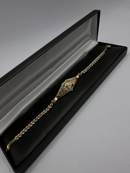 14 K Gold Bracelet with Quincenear emblem- 6.8 G